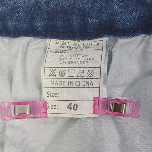 Mens 40X32 PolyCotton Spandex Factory Faded Multi Pocket Denim Jeans - Picture 4 of 4